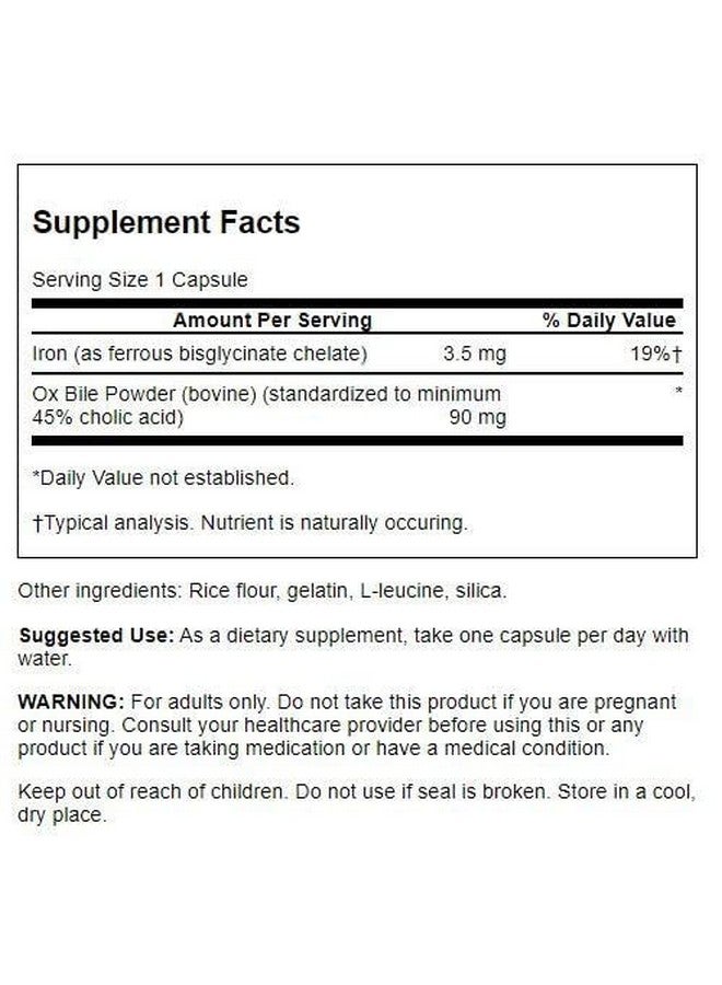 SWANSON صفراء الثور موحدة 90 ملغ 60 كبسولة - Image 3