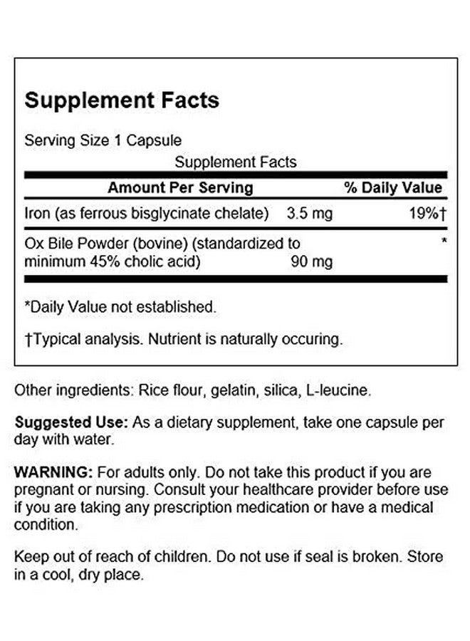 SWANSON صفراء الثور موحدة 90 ملغ 60 كبسولة - Image 4