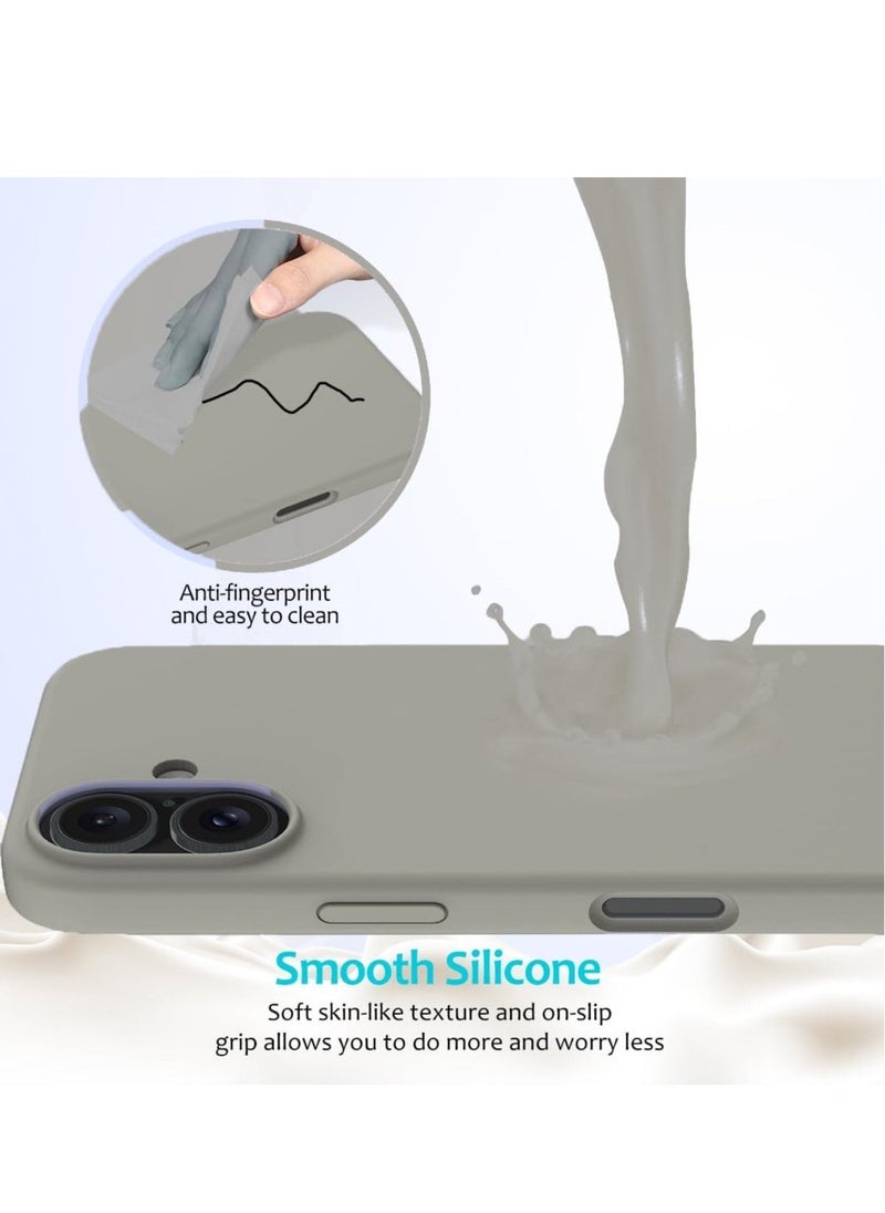 JAJEEK "iPhone 16 Plus Slim Fit Matte Gray TPU Case – Soft, Flexible Silicone Back Cover for Sleek Protection" - Image 4