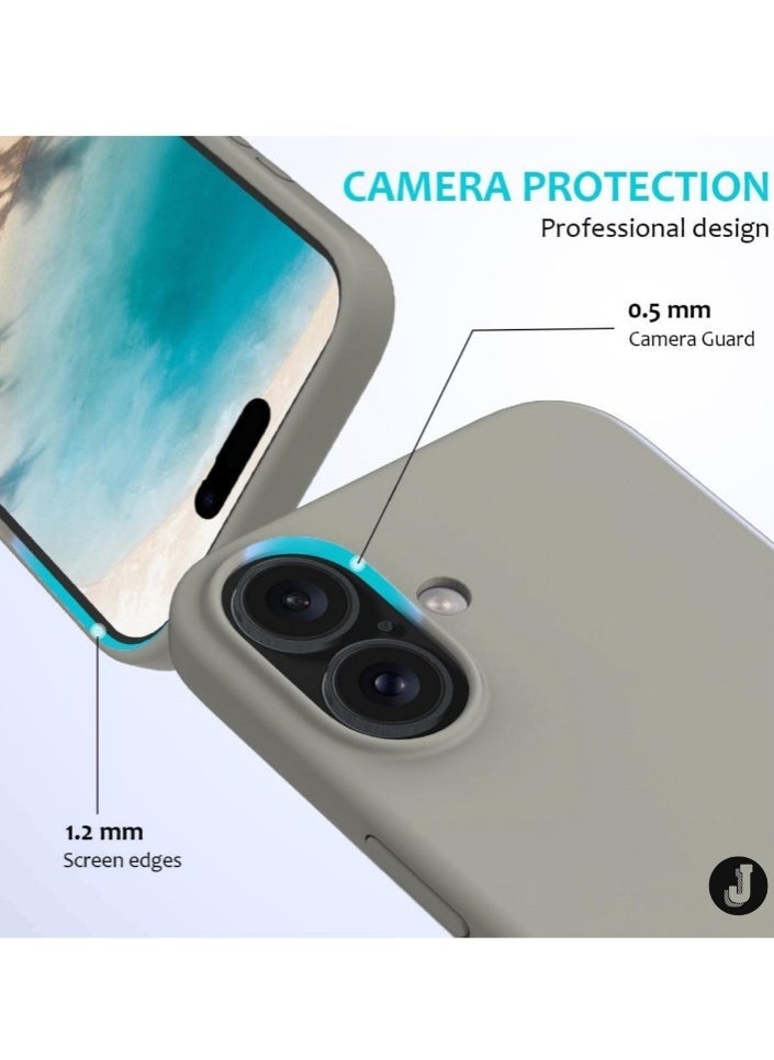 JAJEEK "iPhone 16 Plus Slim Fit Matte Gray TPU Case – Soft, Flexible Silicone Back Cover for Sleek Protection" - Image 2