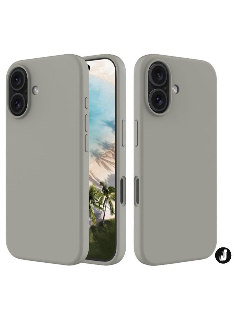JAJEEK "iPhone 16 Plus Slim Fit Matte Gray TPU Case – Soft, Flexible Silicone Back Cover for Sleek Protection" - Image 1