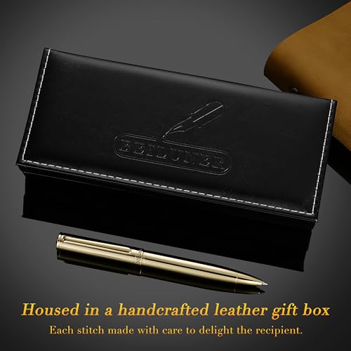 BEILUNER Gold Gel Pen, Stunning Luxury Pens with 24K Gold Plating, Black Ink Refill, Executive Gift Set for Family & Friends, Writing, Fancy, Office, Retractable, Graduation Gifts, Nice Designer Pens - Image 5