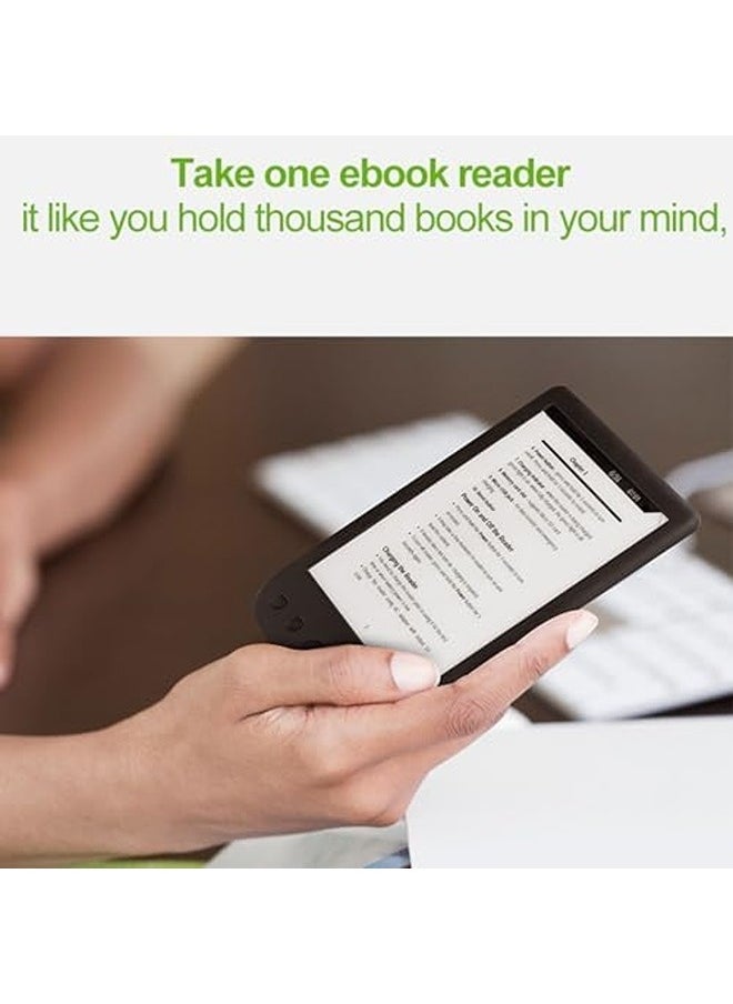 سكاي تاتش - قارئ كتب إلكترونية بشاشة حبر إلكتروني مقاس 6 بوصات – شاشة تعمل باللمس مريحة للعين، تصميم مدمج وخفيف الوزن، سعة تخزين 8 جيجابايت، يوفر تجربة قراءة شبيهة بالورق، جهاز محمول مثالي لقراءة الكتب. - Image 1
