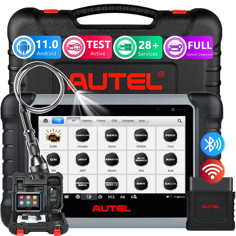 Autel Scanner MaxiCOM MK808ZBT Same As MK808BT Pro with 60 MV108 2025 Upgraded of MK808BTMK808S Android 11 Based BiDirectional Control Scan Tool 28 Services All System DiagnosticsOriginal