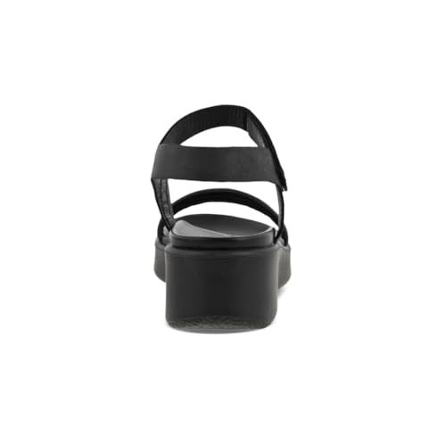 ECCO FLowt Luxery Wedge Ankle Strap Sandal,BLACK NUBUCK,9-9.5 - Image 5