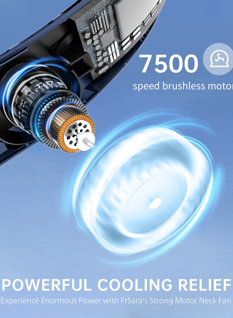 Loquat Foldable Bladeless Fan 360° Cooling Wearable Personal Fan, Rechargeable Hand-free Neck Fan - Image 5