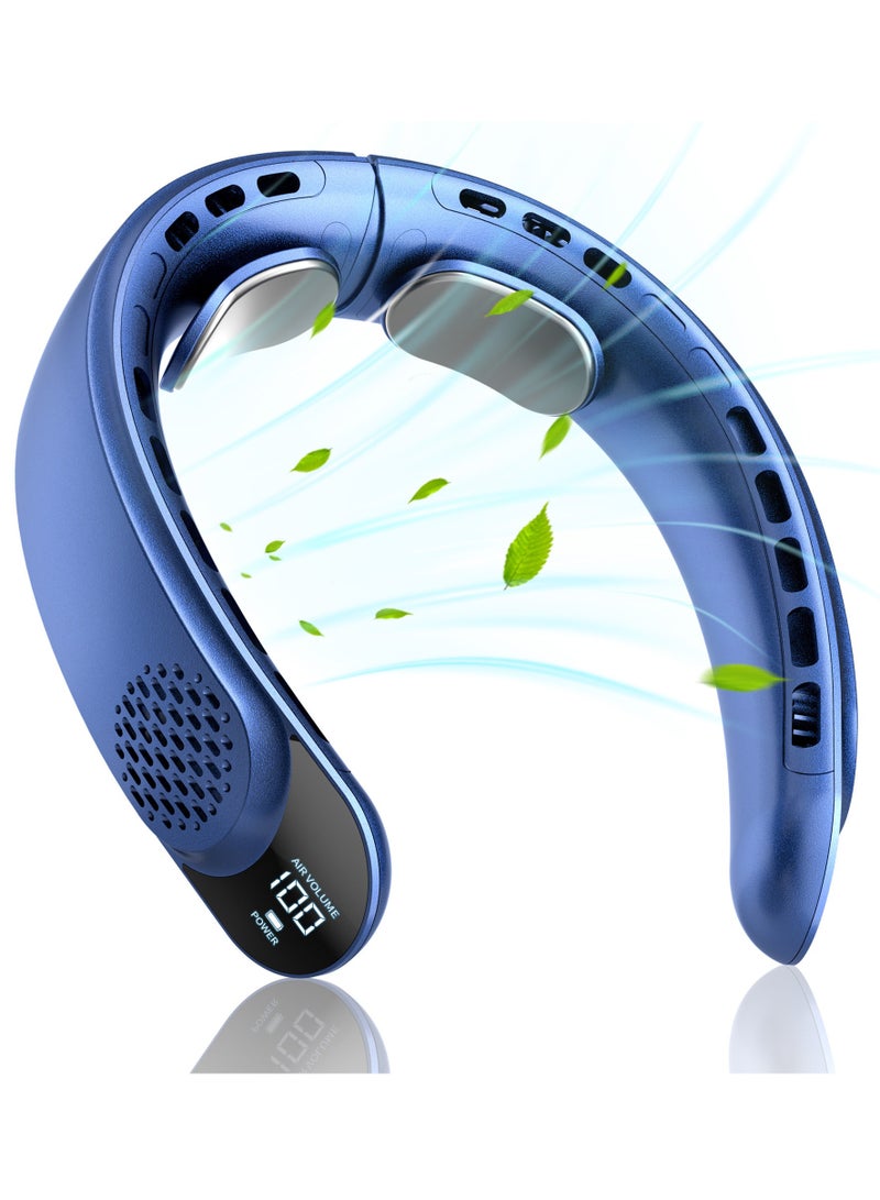 Loquat Foldable Bladeless Fan 360° Cooling Wearable Personal Fan, Rechargeable Hand-free Neck Fan - Image 1