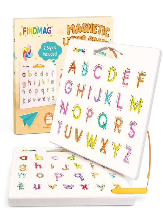 FINDMAG Magnetic Alphabet Writing ABC Board with Letters, Tracing Practice Boards for Handwriting, Learning Resource, Educational Writing Tool, Portable Travel Alphabet Practice Board - Image 1
