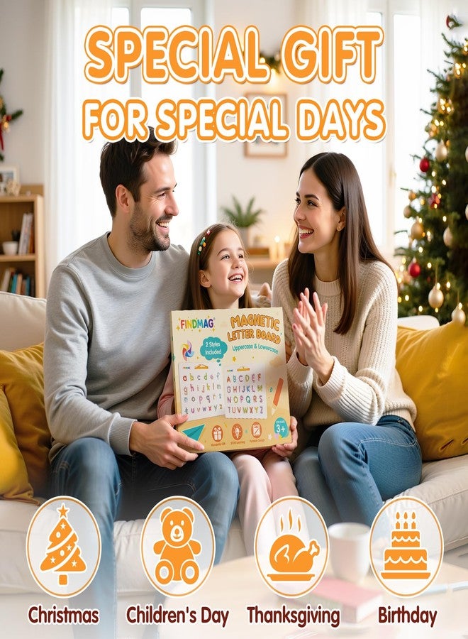 FINDMAG Magnetic Alphabet Writing ABC Board with Letters, Tracing Practice Boards for Handwriting, Learning Resource, Educational Writing Tool, Portable Travel Alphabet Practice Board - Image 3