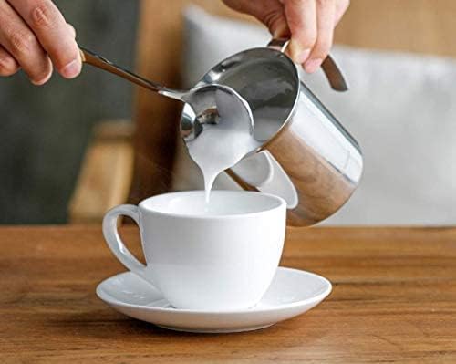AASTIK SALES Freezer stainless steel milk frother cappuccino coffee frother double froth pump manual milk frother stainless steel hand pump 400ml - Image 2