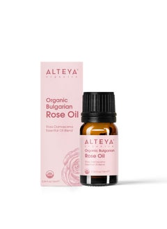 Alteya USDA Organic Bulgarian Rose Oil Rosa Damascena Otto MultiUse Essential Oil Blend Excellent for Aromatherapy Fragrance Skincare and Massage Therapy 10mL