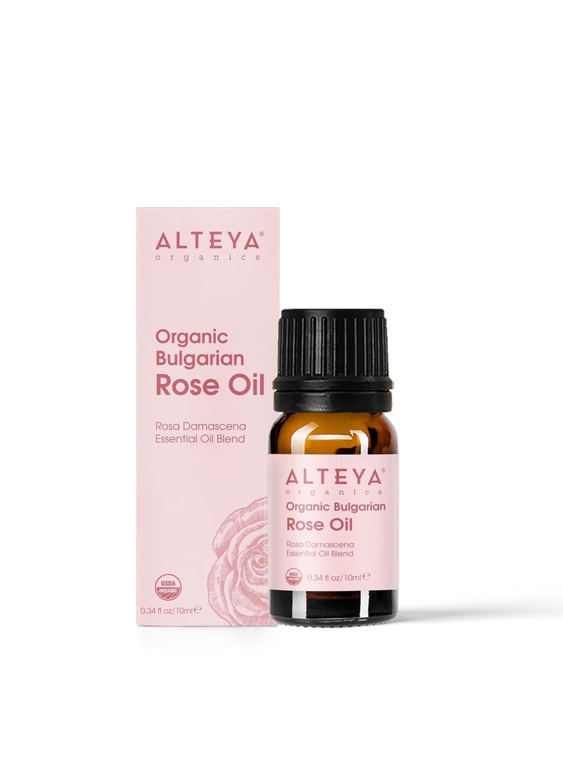 Alteya Organics - Alteya USDA Organic Bulgarian Rose Oil Rosa Damascena Otto MultiUse Essential Oil Blend Excellent for Aromatherapy Fragrance Skincare and Massage Therapy 10mL - Image 1