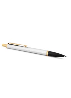 PARKER Latitude Shiny Chrome| Gold Trim Ball Pen| Ink Color - Blue | Corporate Gift | Ideal For Professional Use  - Image 3