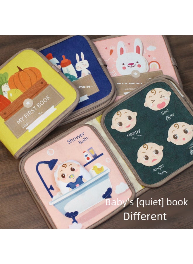 Cloth Book Early Education Baby Tearable 0-3 Years Old Three-dimensional Tail Book Bite Enlightenment Book 6 Months Baby Educational Toys-Color: Short Cloth Book-Traffic (Chinese And English Version, 4 Pages, 8 Faces With Sound Paper BB) 20g  - Image 4