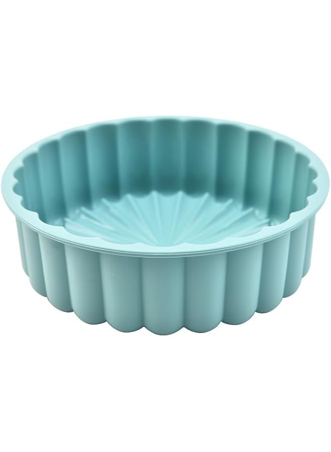 S-TOP Charlotte Silicone Cake Pan, 10 Inch Round Nonstick Mold for Baking, Flexible Heat Resistant Cake Mould, Easy to Clean, Durable Dessert Mold for Homemade Cakes, Pies & Pastries - Image 1