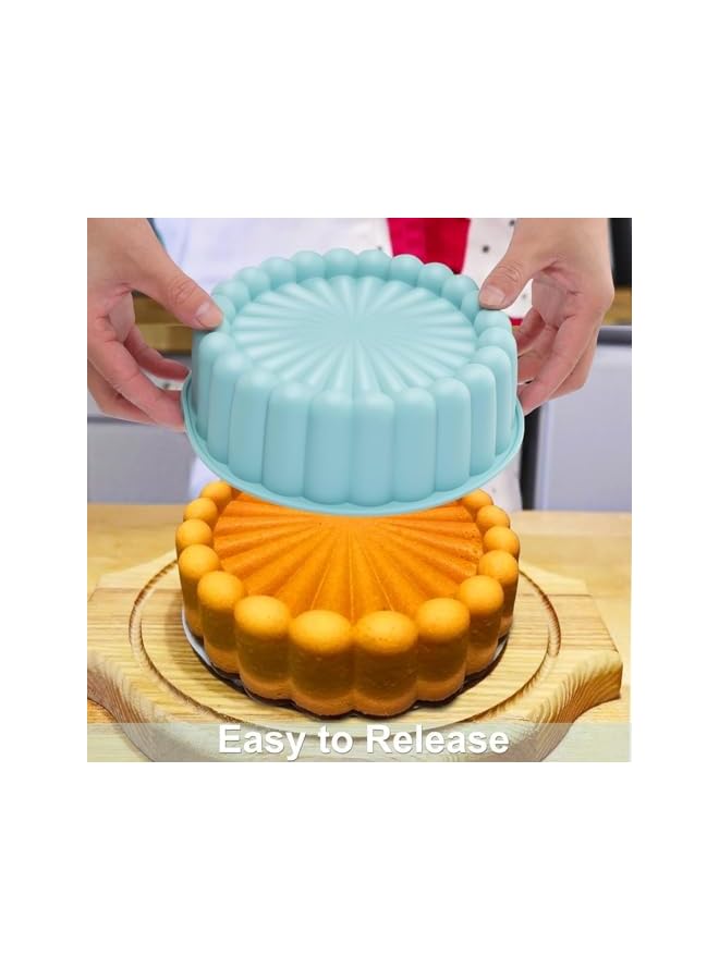 S-TOP Charlotte Silicone Cake Pan, 10 Inch Round Nonstick Mold for Baking, Flexible Heat Resistant Cake Mould, Easy to Clean, Durable Dessert Mold for Homemade Cakes, Pies & Pastries - Image 4