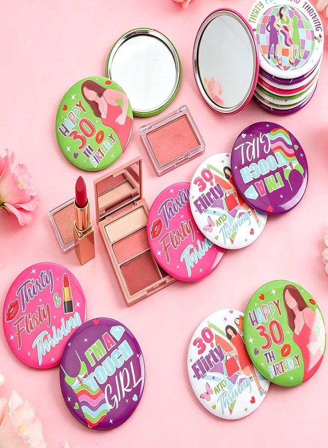 HKOYTIUP 30Pcs Thirty Flirty and Thriving Party Favors 30th Birthday Gifts for Women 2.75inches Round Makeup Mirrors Happy 30th Birthday Party Favors for Daughter Niece Sister Friends - Image 5