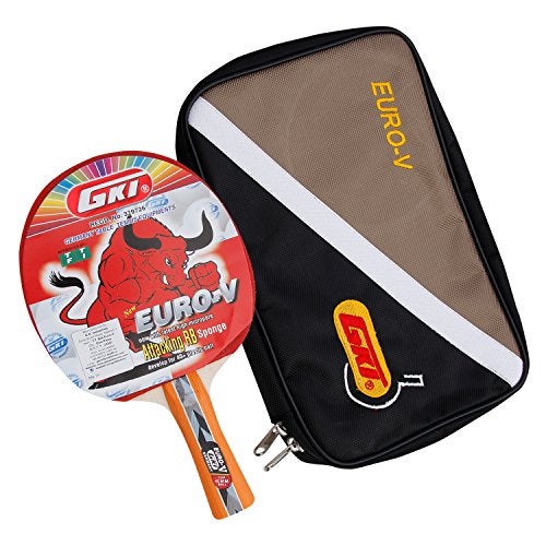 GKI Euro V Wooden Table Tennis Racquet (Multicolor, Pack of 1) - Image 3