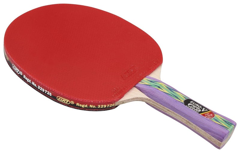 GKI Euro V Wooden Table Tennis Racquet (Multicolor, Pack of 1) - Image 5