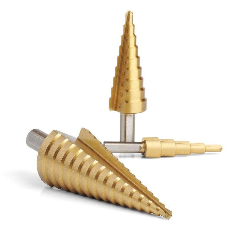 Autek 3pcs hss steel large step cone drill titanium bit set hole cutter 4-12/20/32mm - Image 4