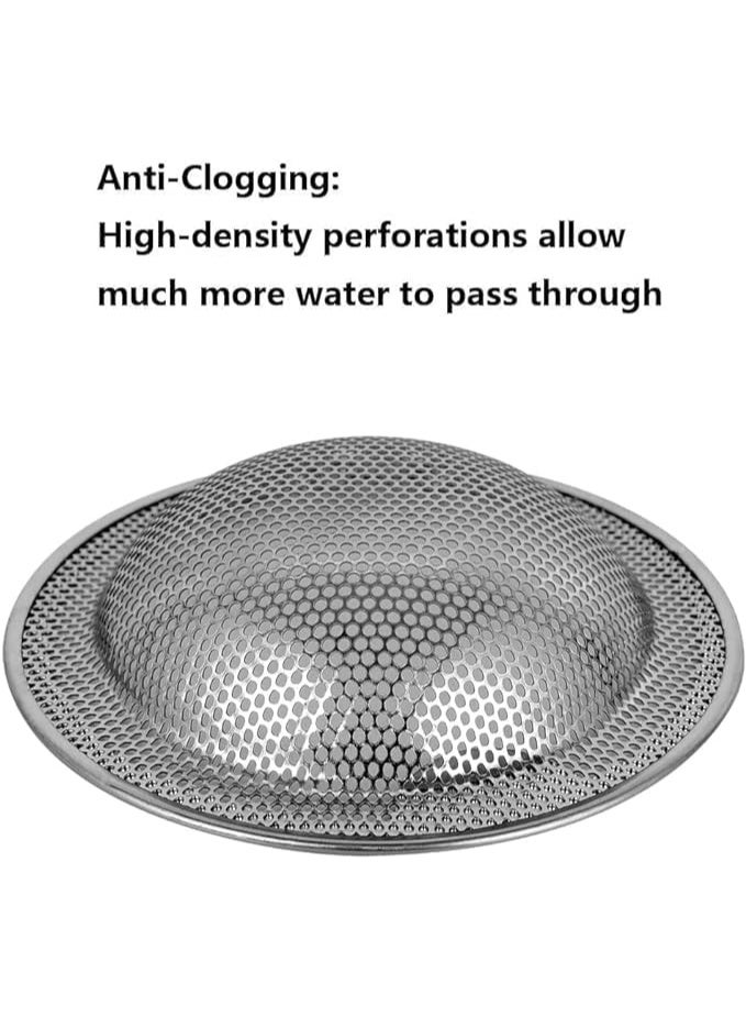2PCS Stainless Steel Sink Strainer, 4" Kitchen Drain Strainer with Upgrade Handle, Anti-Clogging Mesh, 304 Stainless Steel, for Most Kitchen Drains - Image 5