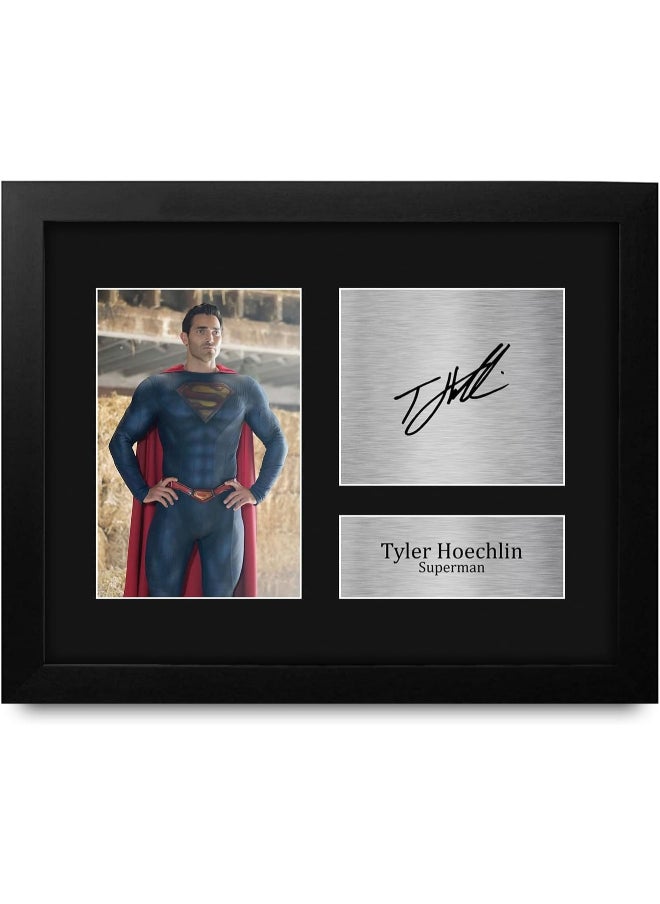 HWC Trading HWC Trading Tyler Hoechlin Superman Framed Gifts Printed Signed Autograph Picture for TV Show Fans  - Image 1