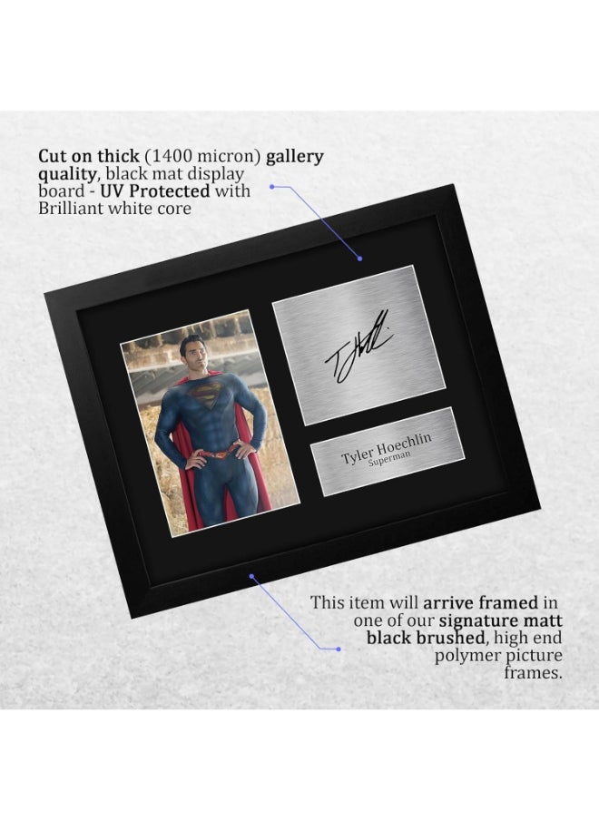 HWC Trading HWC Trading Tyler Hoechlin Superman Framed Gifts Printed Signed Autograph Picture for TV Show Fans  - Image 3