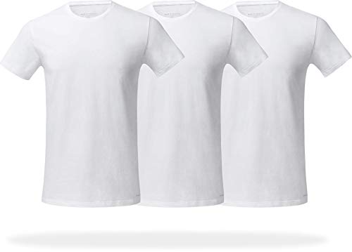 Pair of Thieves Men's Slim Fit Crew Neck T-Shirts, 3 Pack Super Soft Tees, AMZ Exclusive White - Image 1