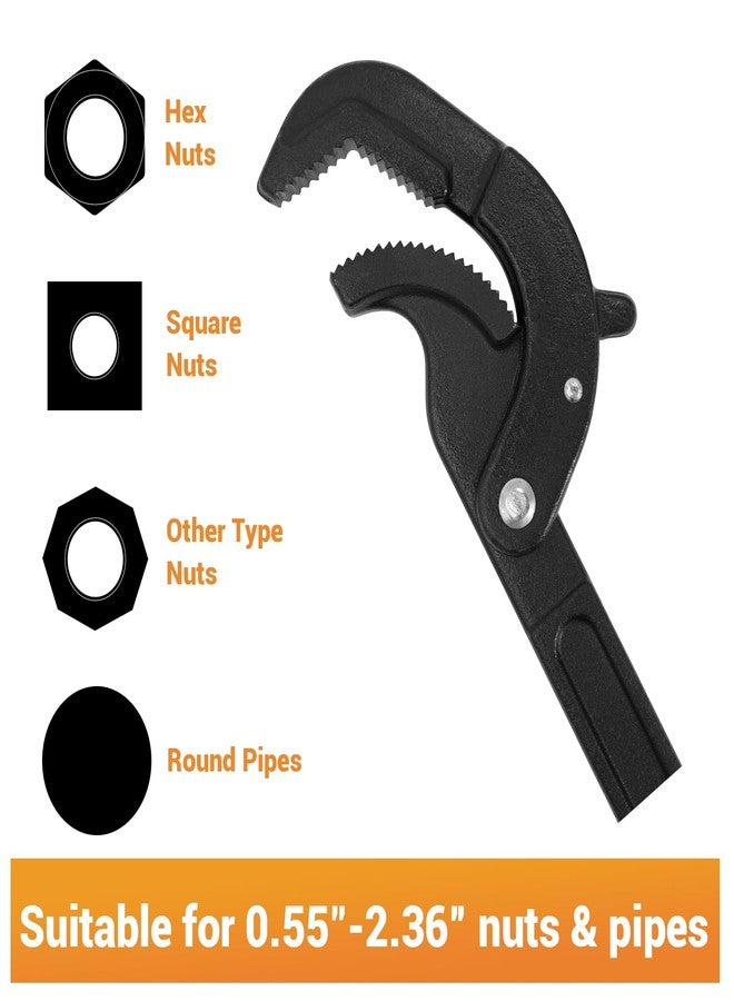 ETERNA 10" & 14" Pipe Wrench Set, 2 Pack Multi-Function Adjustable Pipe Wrench Set, Self Adjusting, Self Locking, Quick Open, Power Grip Wrench for Plumbing Pipes, Nuts, Screws, Vehicle Repairs - Image 5