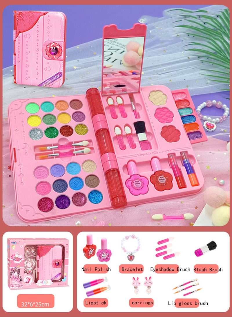 Notebook Beauty Box, Girl Children'S Set, Washable Non-Toxic Children'S Makeup Toys, Dress Up Games, Holiday Gifts, Suitable For 4 Years Old And Above - Image 2