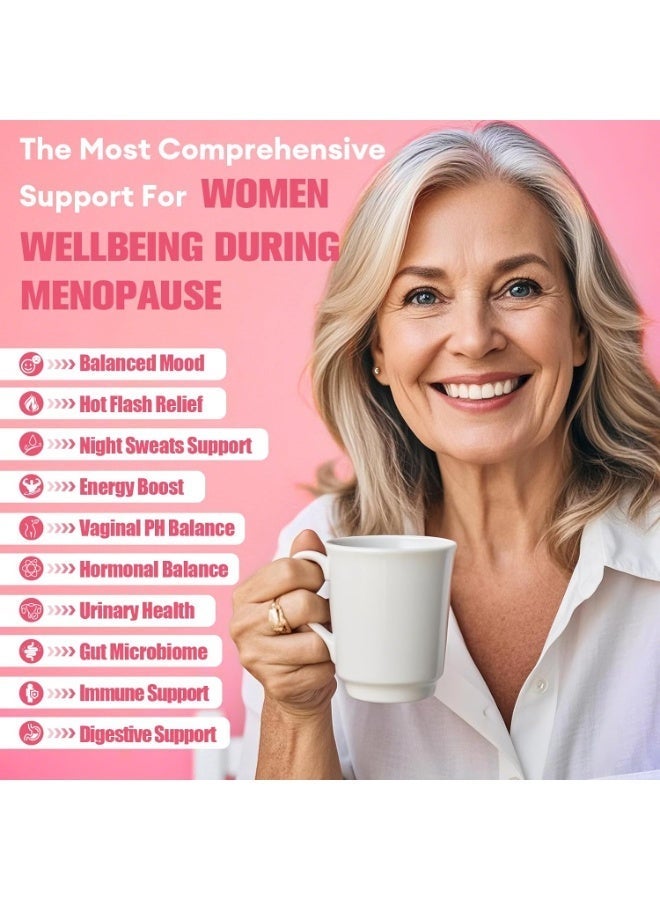 توتاريا مكملات غذائية 40 في 1 للنساء في سن اليأس، متعددة الفوائد وكاملة من الكوهوش الأسود للهبات الساخنة والتعرق الليلي وتوازن الهرمونات، مع البروبيوتيك و DIM و Vitex و Dong Quai والبرسيم الأحمر والمزيد، 120 كبسولة نباتية - Image 3