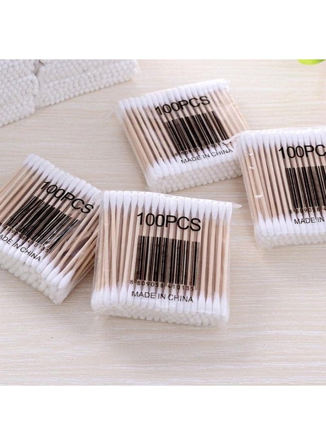عصي قطنية طبيعية وسميكة من ديب ستورز لتنظيف الأذن (عبوة تحتوي على 600 عصا / 1200 طرف) | عصي أذن خشبية قوية، أعواد قطنية من الخيزران لتنظيف الأذن | أعواد لاصقة لتنظيف شمع الأذن - Image 1
