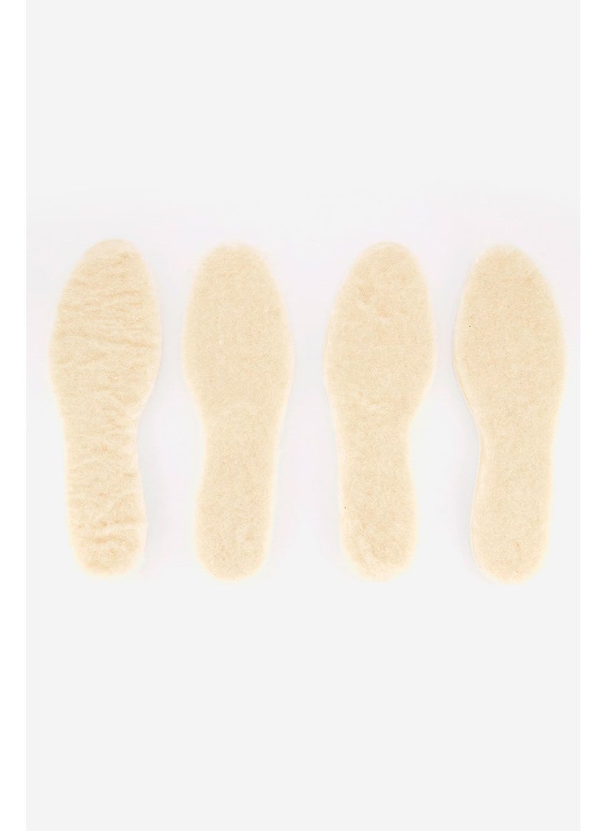 Tchibo Unisex 2 Pairs Of Sheep Wool Insoles, White  - Image 2