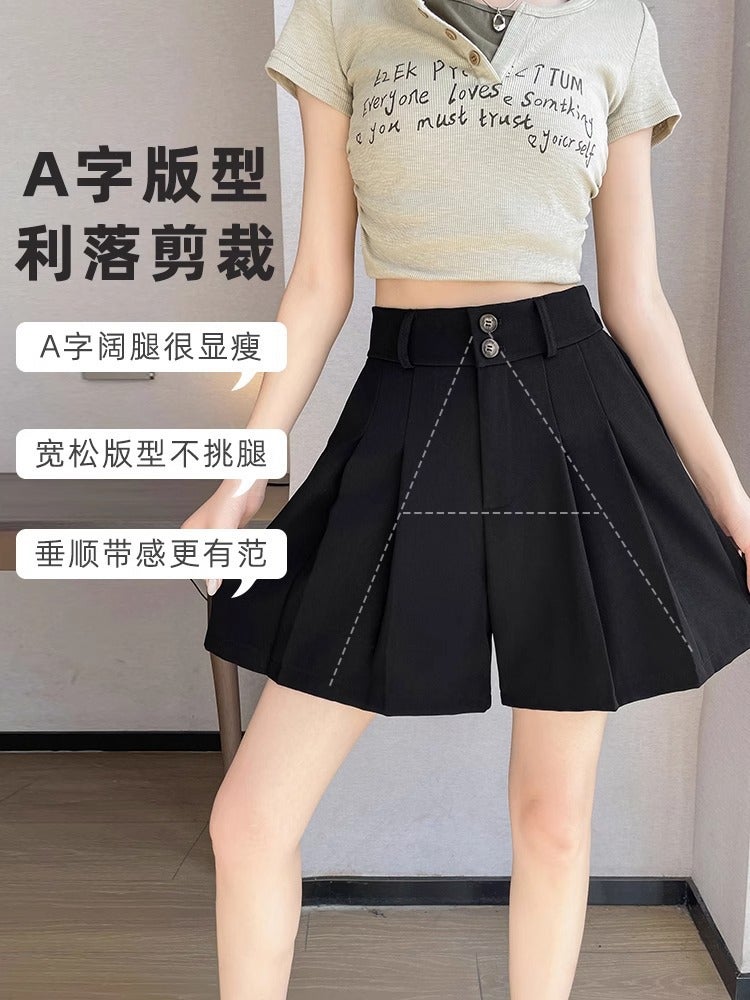 Autumn Short Super Small Chubby Girl Plus Size Suit Five-Point A Hip Skirt Shorts Women - Image 3