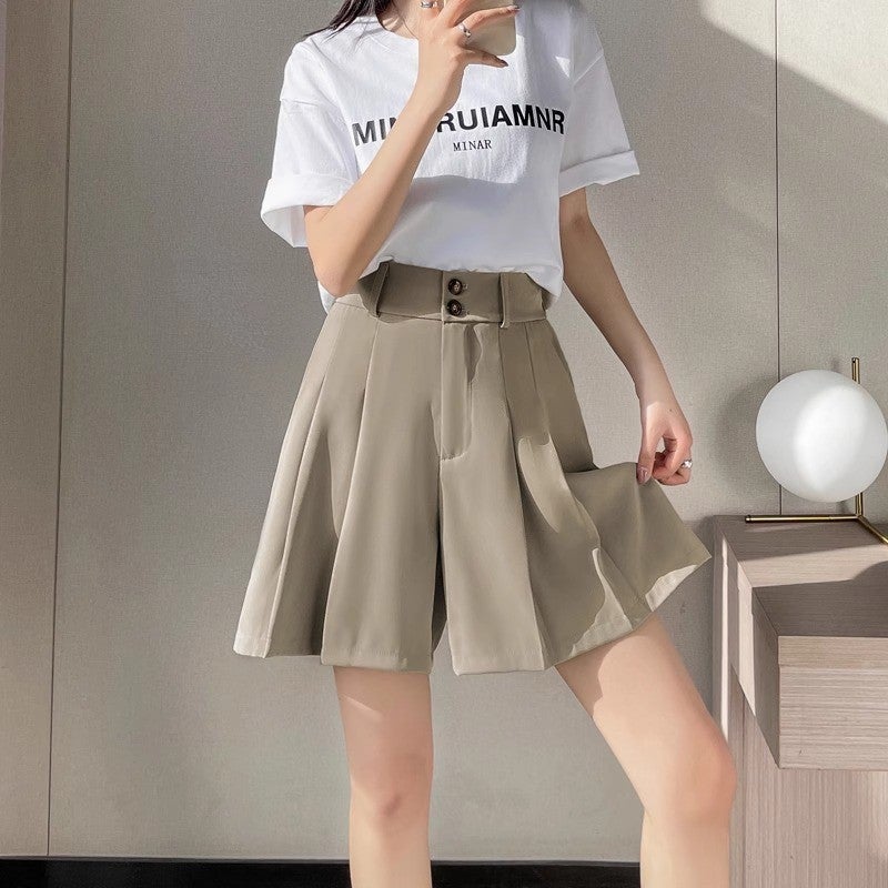 Autumn Short Super Small Chubby Girl Plus Size Suit Five-Point A Hip Skirt Shorts Women - Image 1