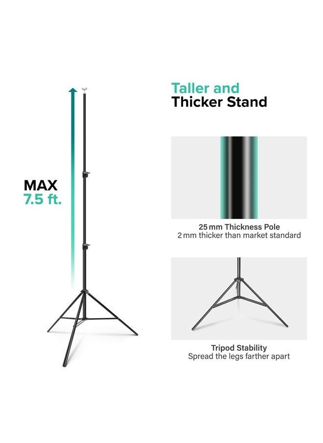 JS JULIUS STUDIO - Julius Studio 30' x 10' (W x H) Heavy Duty Backdrop Stands, 300° Degree Crossbar Rotatable, Angle Adjustable Triple Crossbar Extender Mount, Background Support System, Clamps & Sand Bags, JSAG795 - Image 1