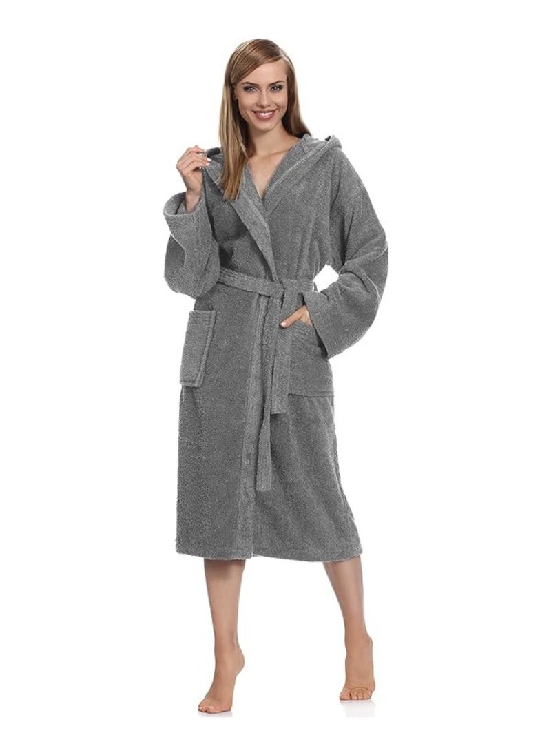 White Rose Grey Color Nightwear Dressing Gowns Bathrobe Small size  - Image 1