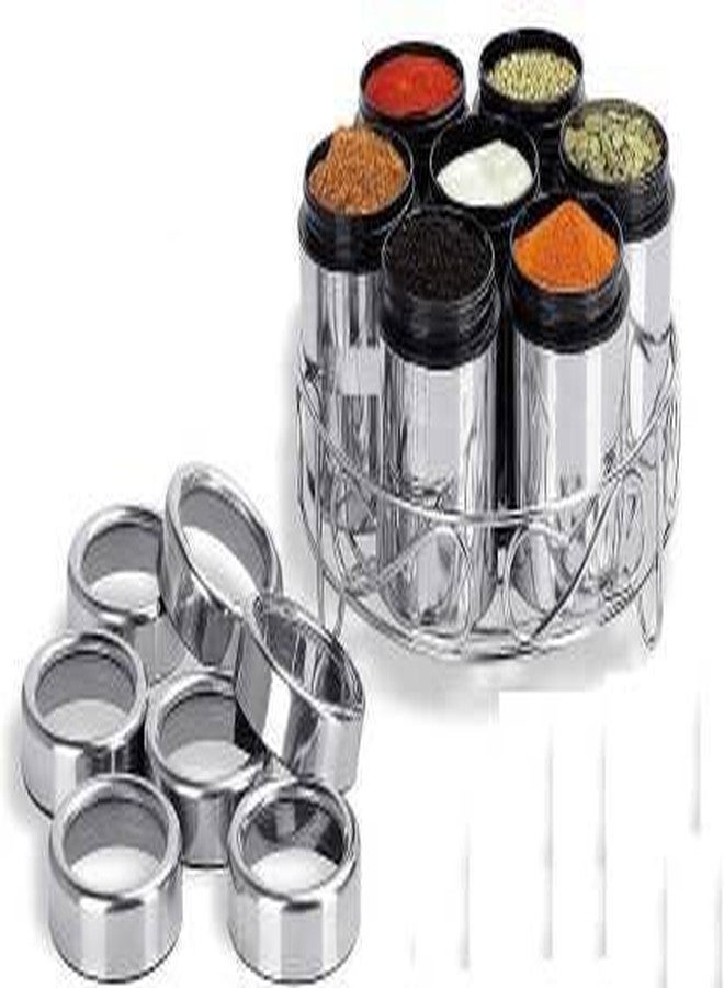 STEEPLE Stainless Steel Masala Dabba| 7 in 1 Masala Dani| Dry Fruits Jars & Containers| Masala Box For Kitchen| Spice Box| (Silver 7pcs) - Image 4