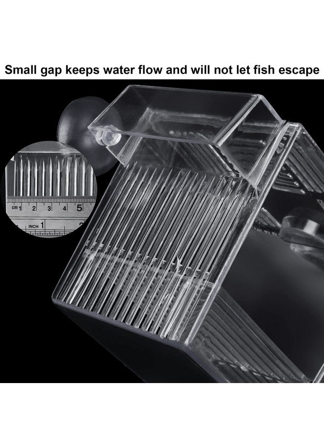 FVIEXE FVIEXE 4PCS Fish Breeder Box for Fish Tank, Acrylic Aquarium Fish Isolation Breeding Box with Suction Cups Acclimation Hatchery Incubator for Baby Fishes Guppy Shrimp Clownfish Betta, Medium Size - Image 4