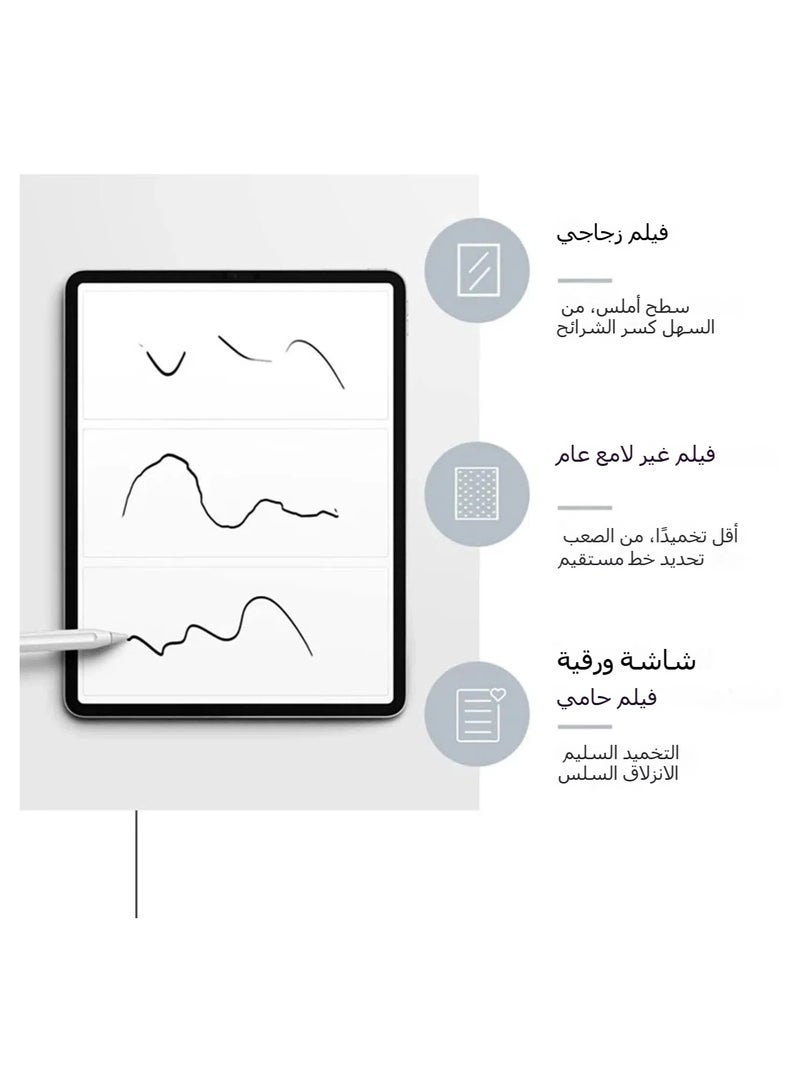 【2pcs】 Tablet Paper Film Compatible Honor Pad 9 12.1 Paper Screen Protector 【12.1 Inch】 Like Paper Write Draw Soft Film Soft Film Anti-Scratch No-Bubble - Image 3