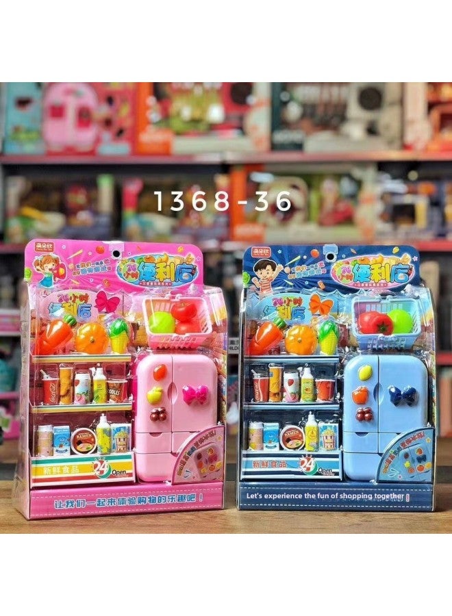 Meng Beixin Children's Playhouse Mini Kitchen Toy Simulation Life Home Appliances Supermarket Suit Cash Register Convenience Store-Specifications:1368-57 Fun Barbecue Oven - Image 2