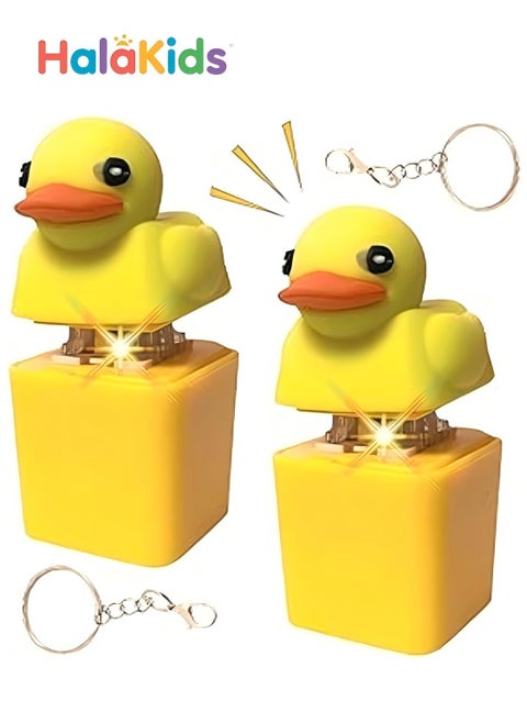 2pcs Quacking Duck Fidget Toy Keychain,  Duck Keyboard Keycaps Anxietys Relief Toy, Fidget Duck Quacking Keyboard Button,That Quacks Quacking Duck Fidget Toy,Sensory Toys Stress Relieve