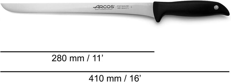 Arcos Menorca Flexible Slicing Knife 280mm Stainless Steel Carving Knife with Ergonomic Handle - Image 2