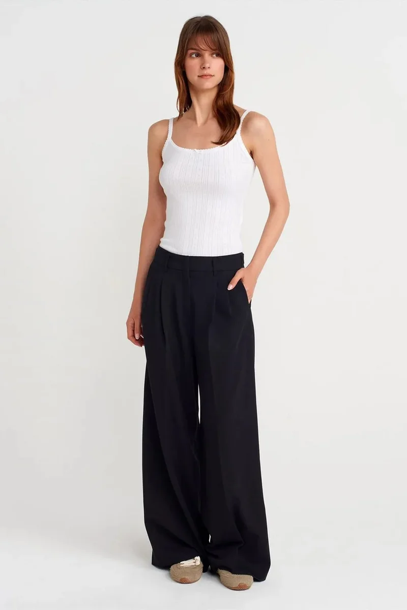 Dilvin White DILVIN Slim Fit Ribbed Cotton Cami Top for Women | Best Price UAE