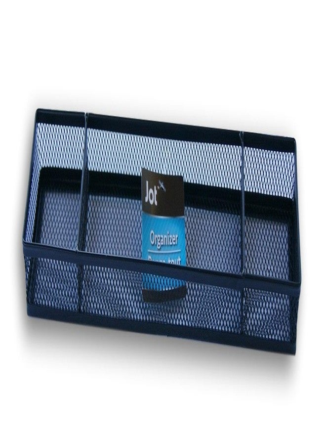 Jot Black Wire Mesh Desk Organizer - 12 x 2.75 x 1.4 Inches - Image 1