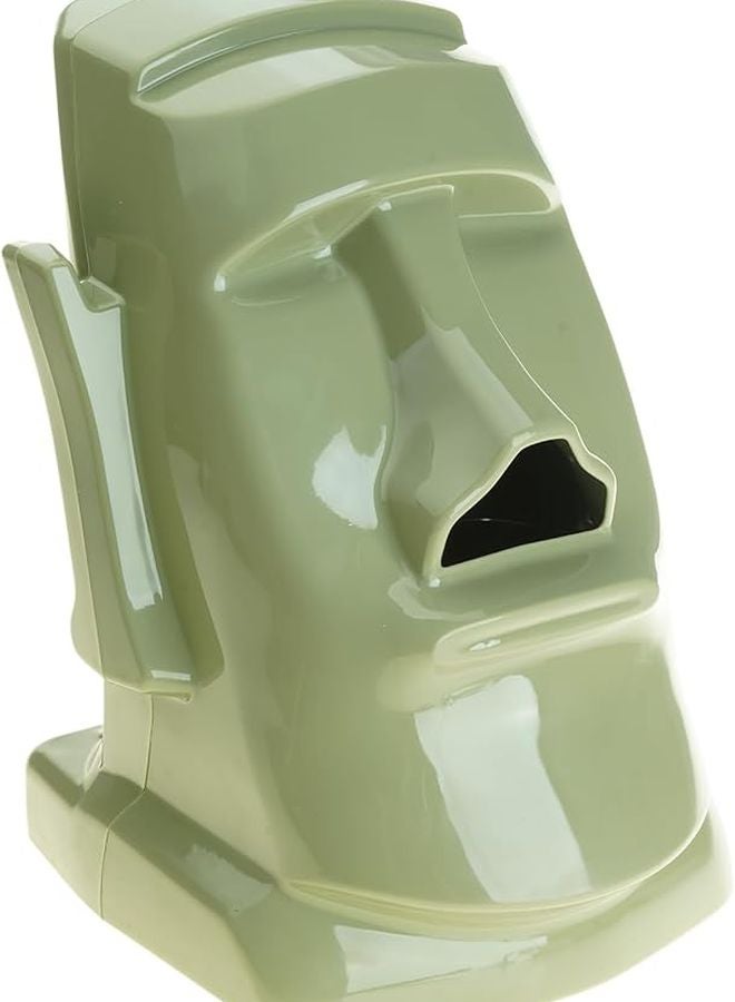 Green Decorative Paper Towel Holder Stone Statue Tissue Box Napkin Dispenser - Image 2