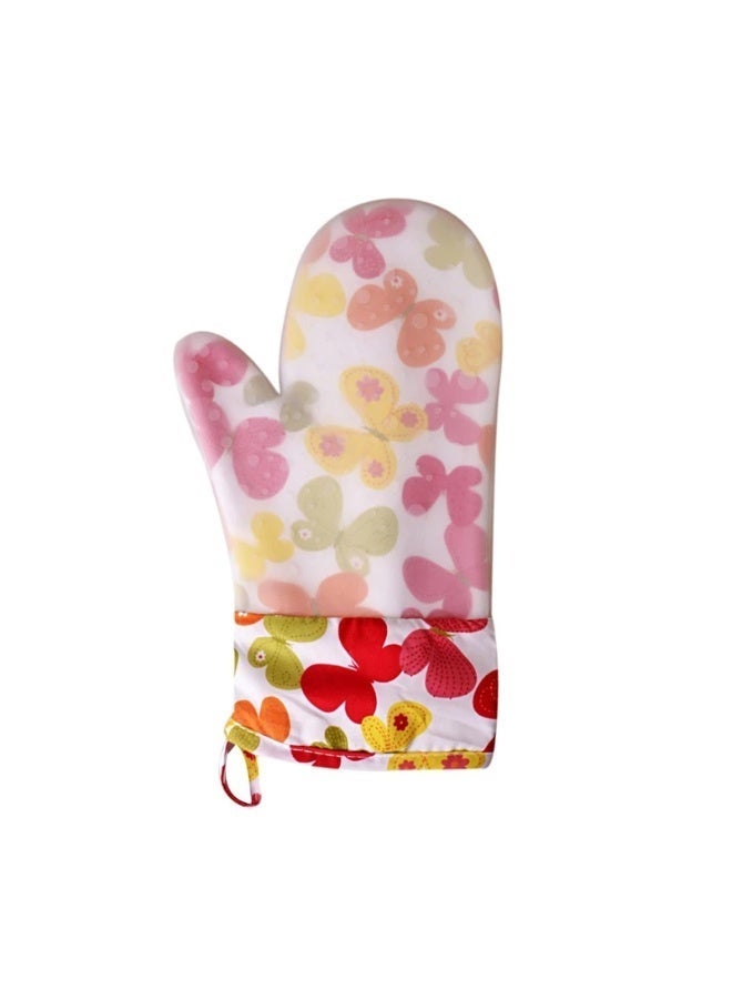 Heat Resistant Silicone Oven Mitt with Butterfly Pattern - Assorted Colors - Image 1