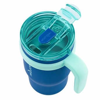 reduce 14oz Coldee Tumbler with Handle for Kids Leakproof Insulated Stainless Steel Mug with Lid & Straw -Spill Proof Chew-Resistant Straw 2 Pack - Image 4