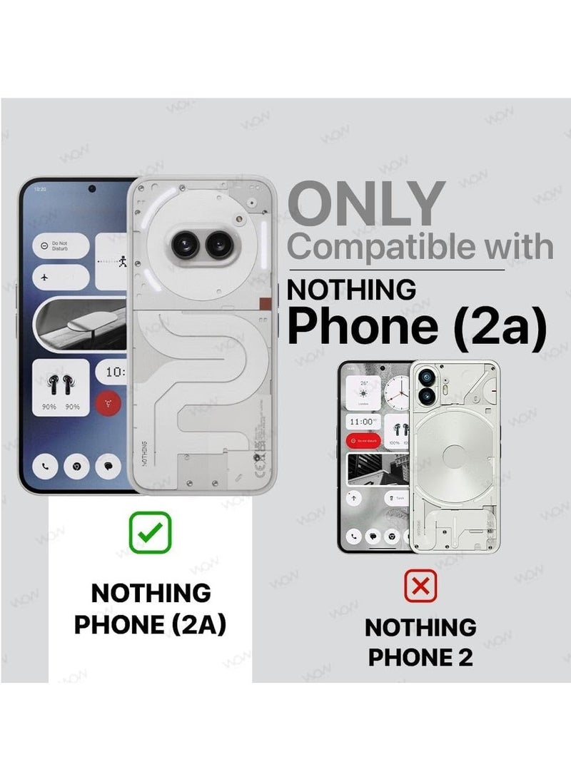 BORTONY Nothing Phone 2A 5G Case Cover Soft Silicone Inner Velvet Fabric Lining Matte Case Flexible Camera Lens Protection Case for Nothing Phone 2A 5G 6.7-inch  - Image 2