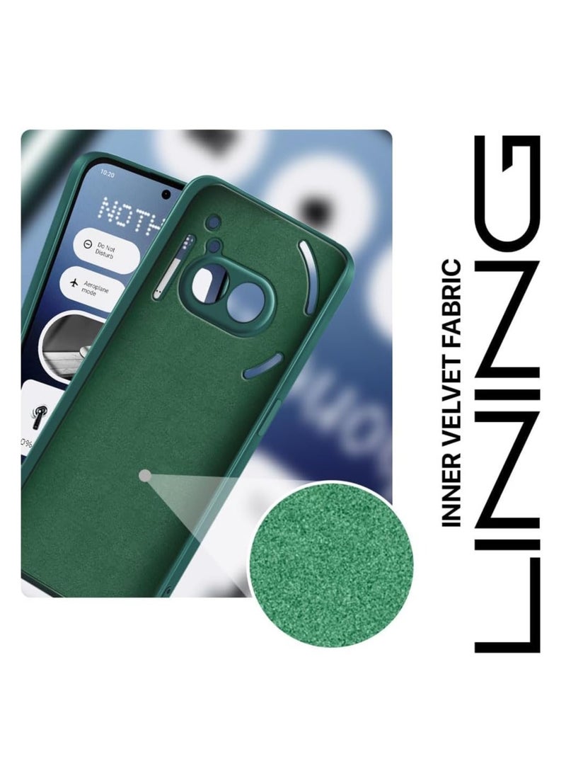 BORTONY Nothing Phone 2A 5G Case Cover Soft Silicone Inner Velvet Fabric Lining Matte Case Flexible Camera Lens Protection Case for Nothing Phone 2A 5G 6.7-inch  - Image 4